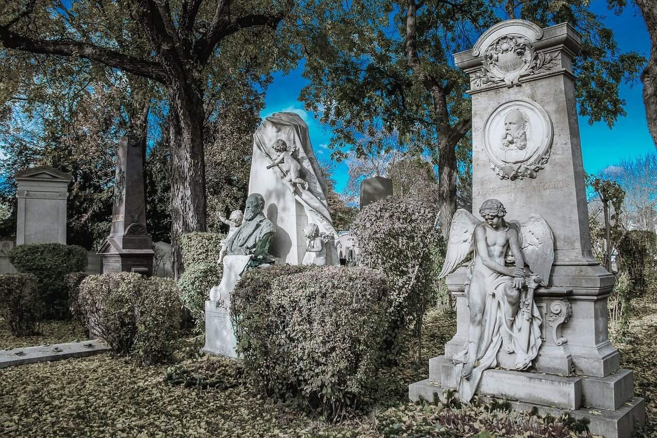 Graves al cimitero centrale di Vienna Post Banner - Hearonymus