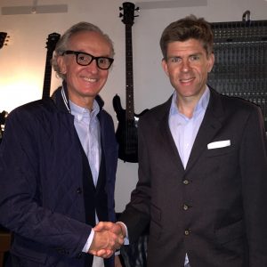 Hearonymus Gründer Peter Grundmann & Burg Clam Besitzer Carl Philip Clam bei den Aufnahmen für den Audioguide im Tonstudio